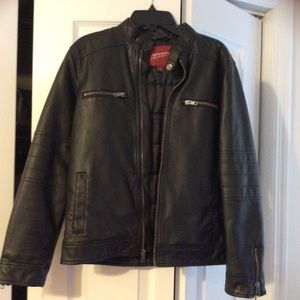 Boys Leather moto Jacket size Large 14/16